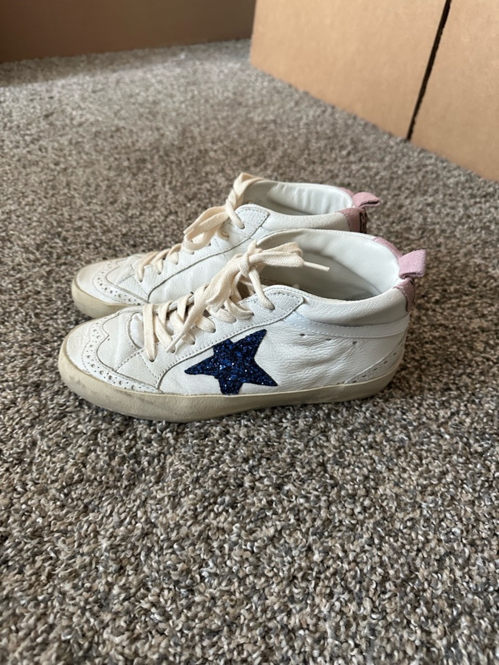 Golden Goose Mid Star Navy Glitter size 36